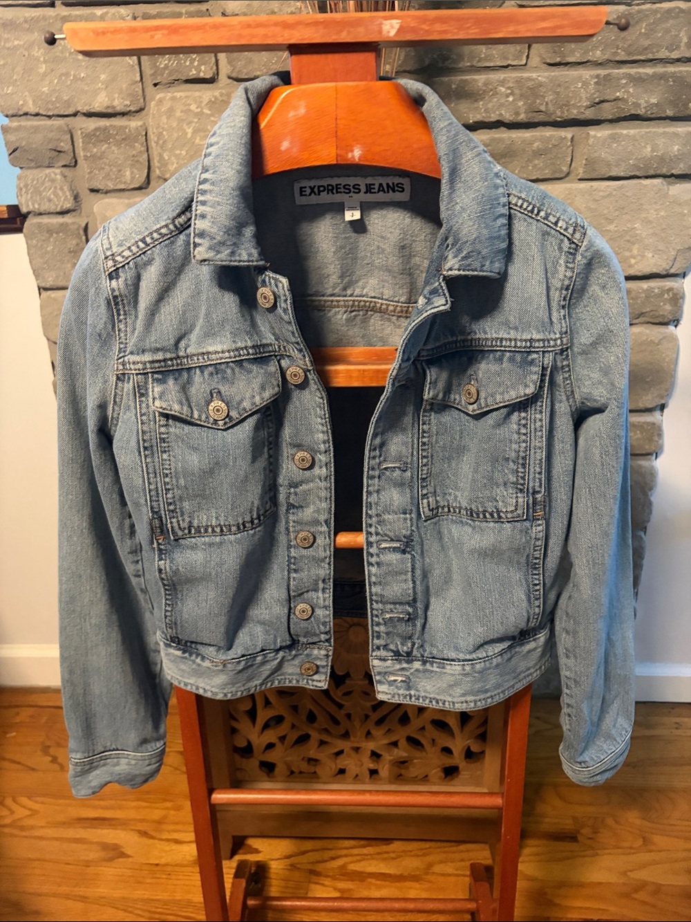 Express Denim Jean Jacket Light Wash Size Small